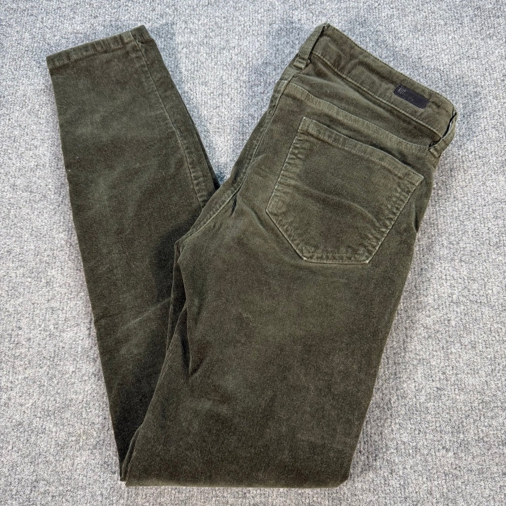 KUT from the Kloth Diana Skinny Corduroy Pants Olive Green Size 2 #4751
